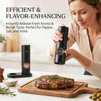 Electric Salt & Pepper Grinder Set – 2 Pack Automatic Spice Mills