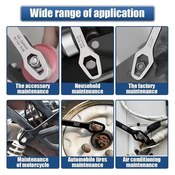 8-24mm Double-Ended Self-Tightening Torx Wrench for Auto Repair