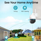 Dekco 2K WiFi Surveillance Security Camera (Refurbished)