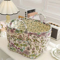 Floral Quilted Storage Tote