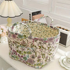 Floral Quilted Storage Tote