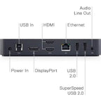 Dell USB 3.0 Ultra HD/4K Triple Display Docking Station (D3100)  (Refurbished)