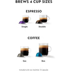 De'Longhi Nespresso VertuoPlus Coffee and Espresso Machine by De'Longhi, 38 ounces, Matte Black (Refurbished)