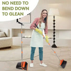 Deluxe Stand Up Broom and Dustpan Set
