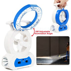 Desk Cooling Fan with 180 Degree Adjustable LED Lamp