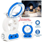 Desk Cooling Fan with 180 Degree Adjustable LED Lamp