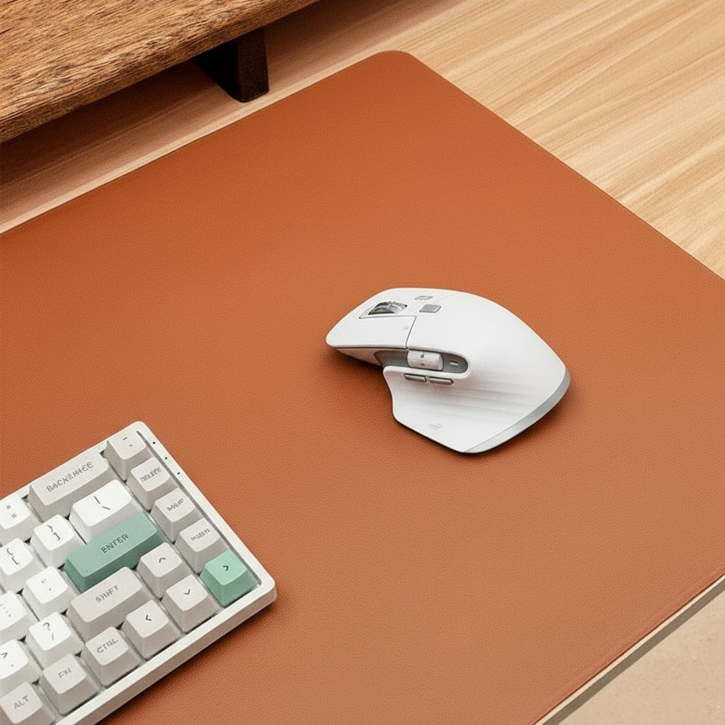 DESKSHIELD – Premium PU leather desk mat for accurate mouse tracking