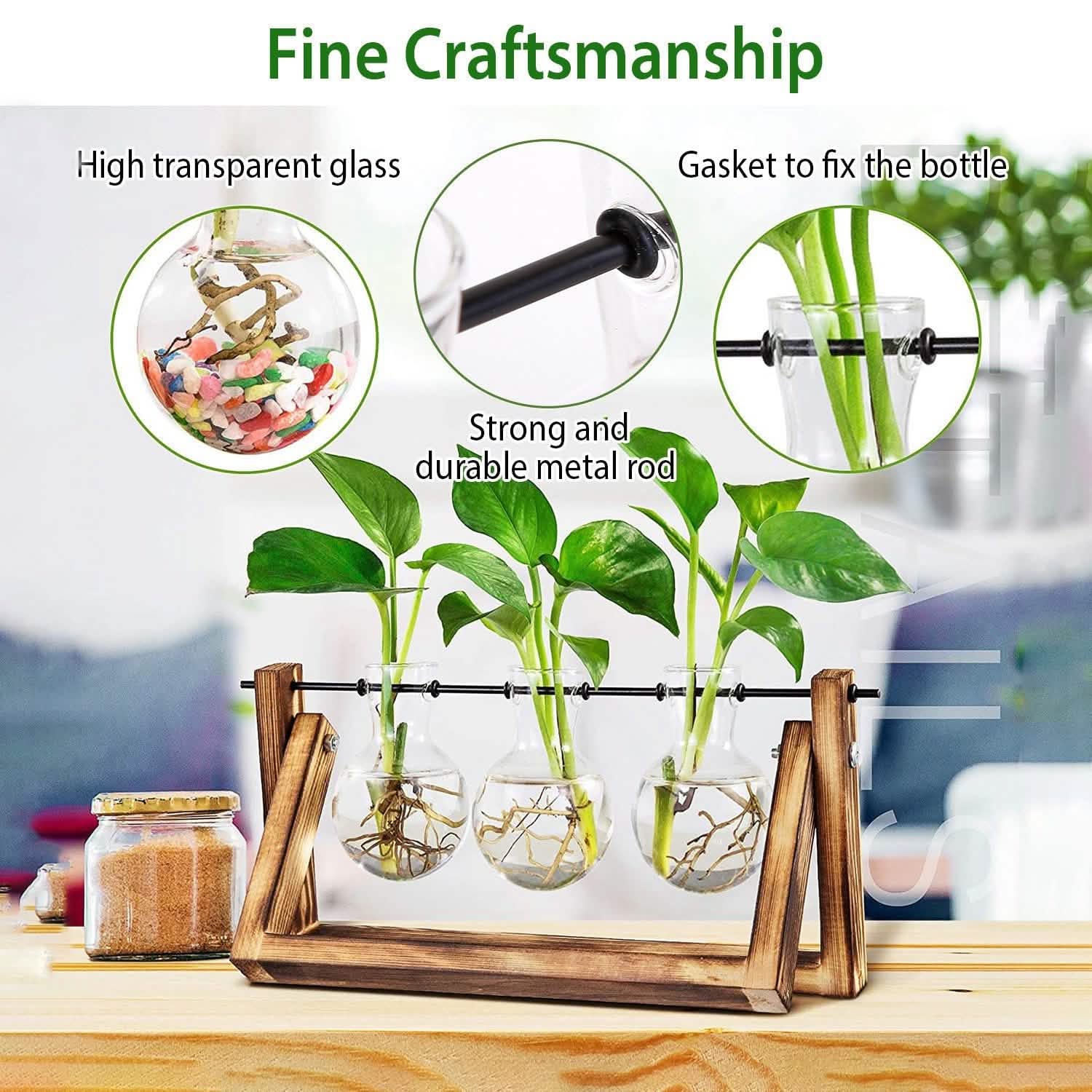 Desktop Glass Bulb Planter