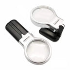 Desktop Handheld Magnifier Two-way Magnifying Mirror Foldable