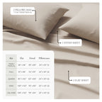 Viscose from Bamboo & Cotton Blend Jersey Knit Sheets