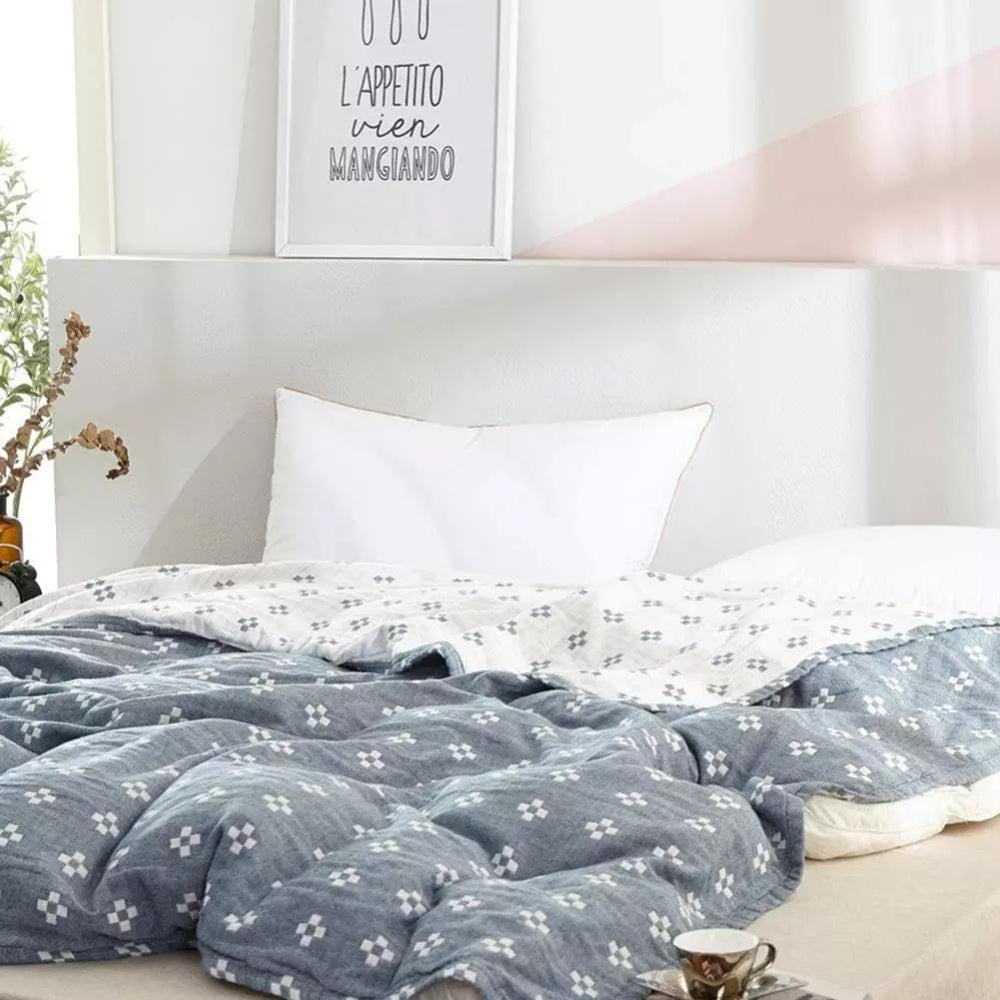 Cotton Diamond Pattern Gauze Blanket