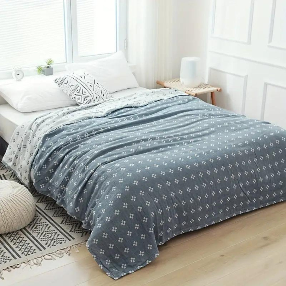 Cotton Diamond Pattern Gauze Blanket