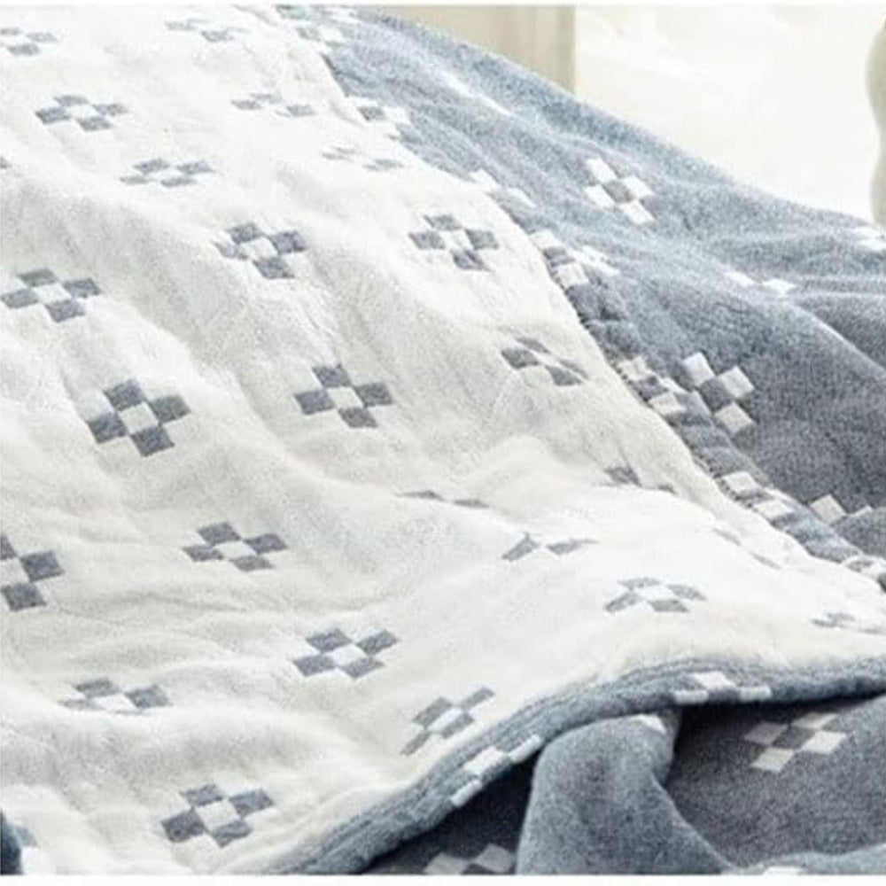 Cotton Diamond Pattern Gauze Blanket