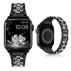 Diamond Rhinestone Stainless Steel Metal Wristband Strap