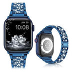 Diamond Rhinestone Stainless Steel Metal Wristband Strap