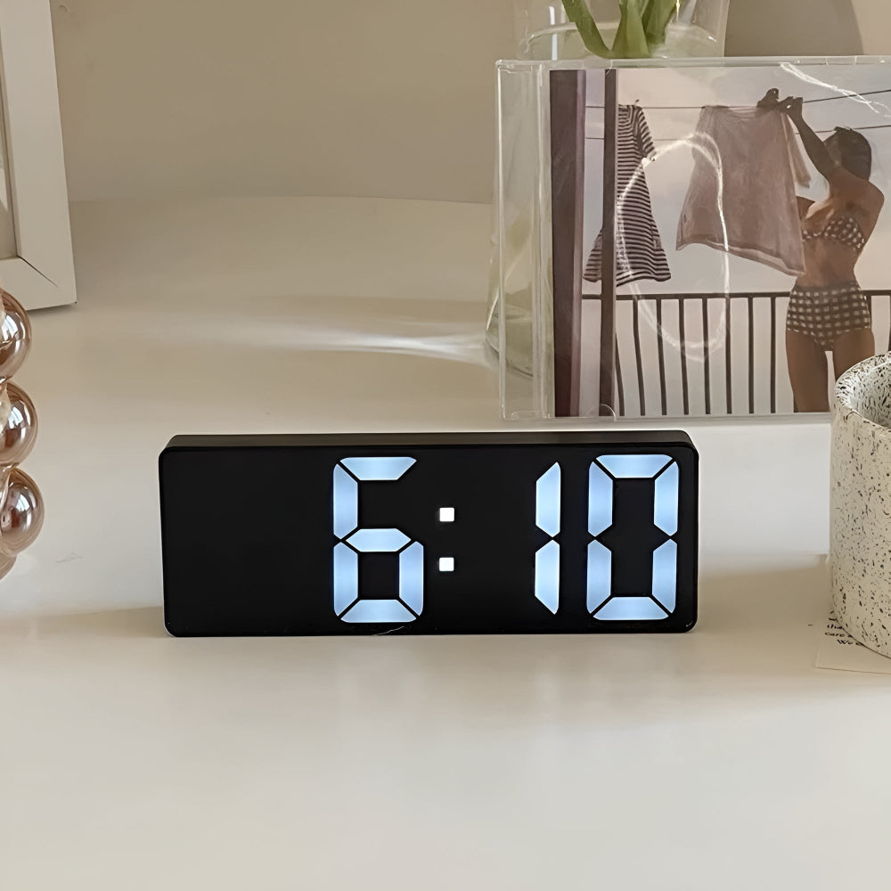 Modern Mirror Display Digital Alarm Clock