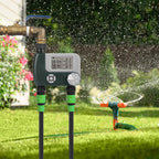 Digital Programmable Sprinkler Timer with 2 Outlet Zones