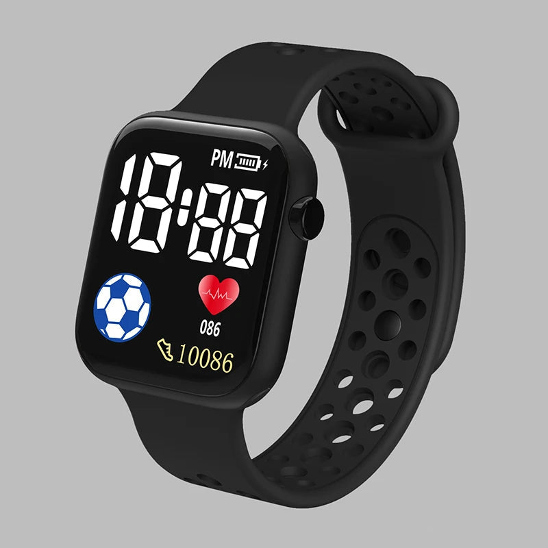 Kids' Digital Watch with Light-Up Display & Stopwatch