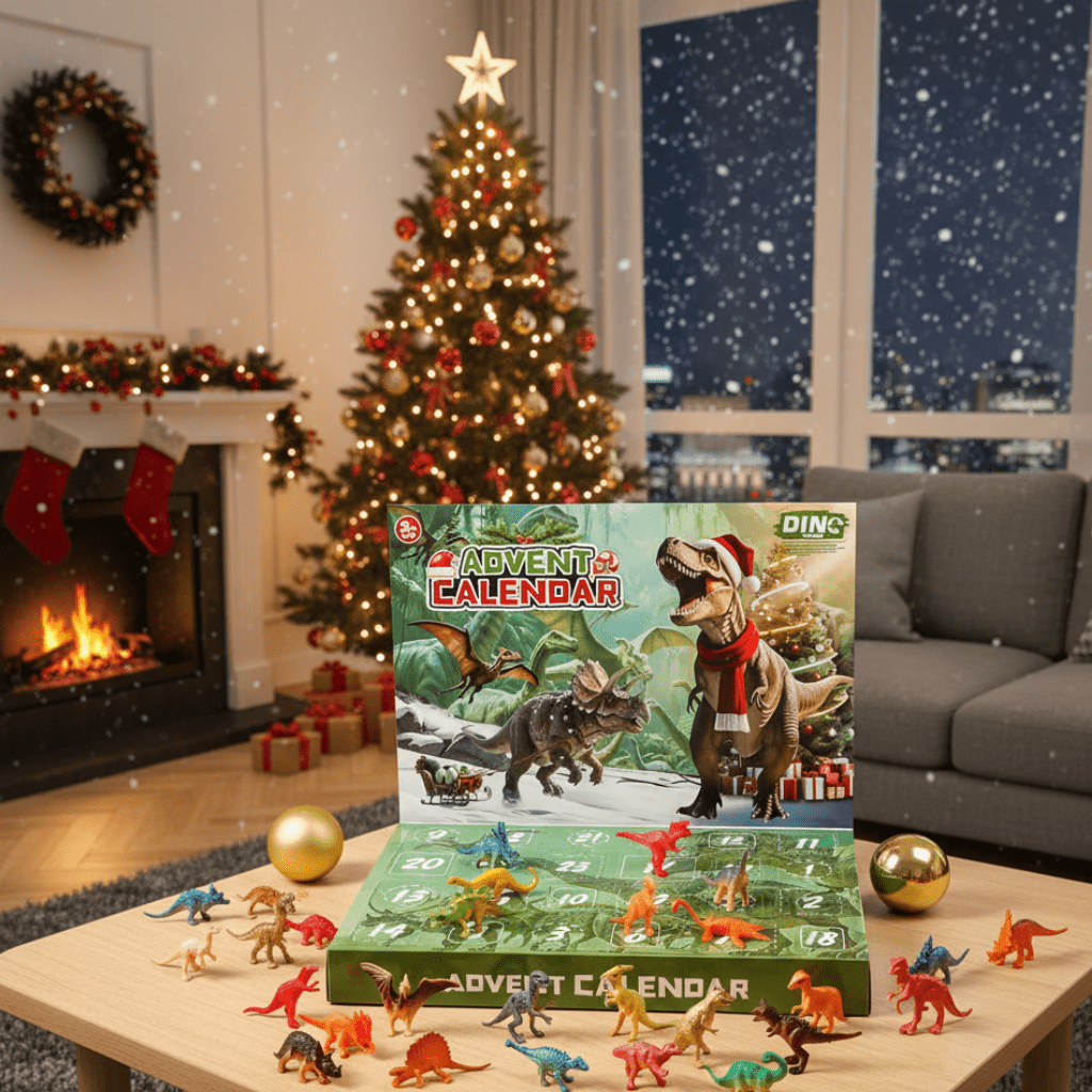 DINOQUEST 2025 – Christmas Dinosaur Toy Countdown Calendar