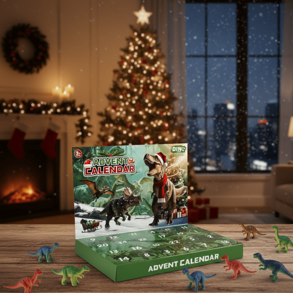 DINOQUEST 2025 – Christmas Dinosaur Toy Countdown Calendar
