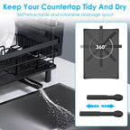 Dish Drying Rack Drain Board Utensil Holder Organizer