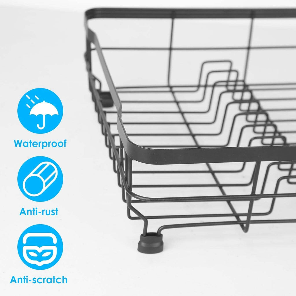 Dish Drying Rack Drain Board Utensil Holder Organizer