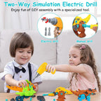 DIY Dinosaur Construction Building Block Assembly Toys with Electric