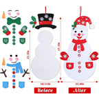 DIY Felt Christmas Hanging Decorations Kits with 54 Piece Detachable Ornaments