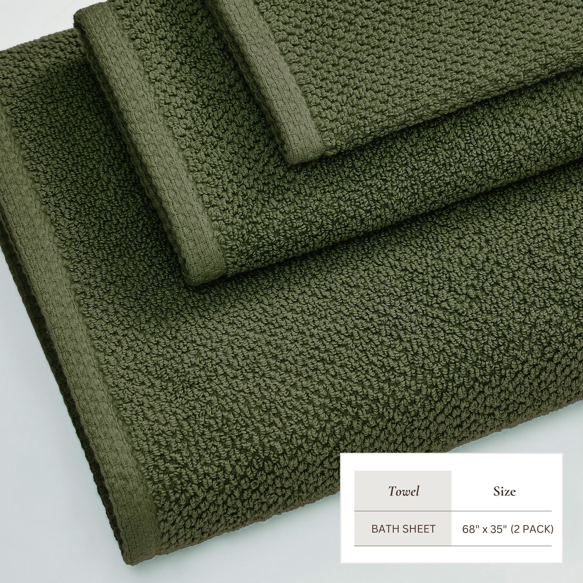 Cotton Textured Bath Towel Set - Acacia Collection