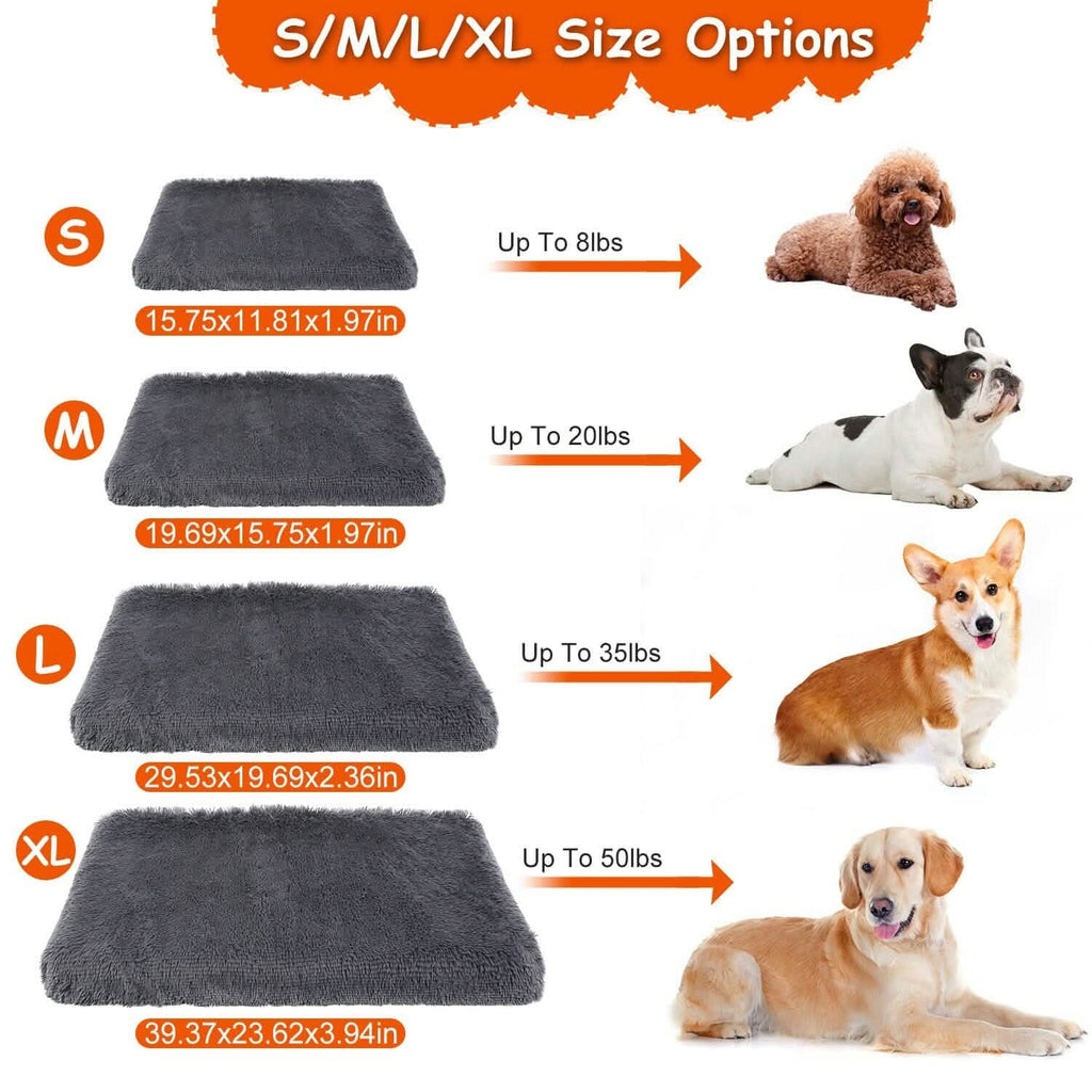 Dog Bed Soft Plush Cushion Cozy Warm Pet Crate Mat Dog Carpet