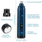 Dog Nail Grinder 2 Speeds Quiet USB Rechargeable