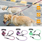 Double Dog Leash No-Tangle with Swivel Coupler Padded Handle