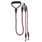 Double Dog Leash No-Tangle with Swivel Coupler Padded Handle