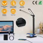 Double Head Desk Lamp with Wireless Charging USB Port