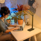 Double Head Desk Lamp with Wireless Charging USB Port