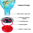 Hand Blown Glass Hanging Bird Feeder