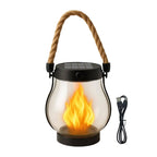 Solar Outdoor Porch Flame Lanterns