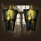 Glowing Skull Scary Outdoor Halloween Decorations- Set of Two