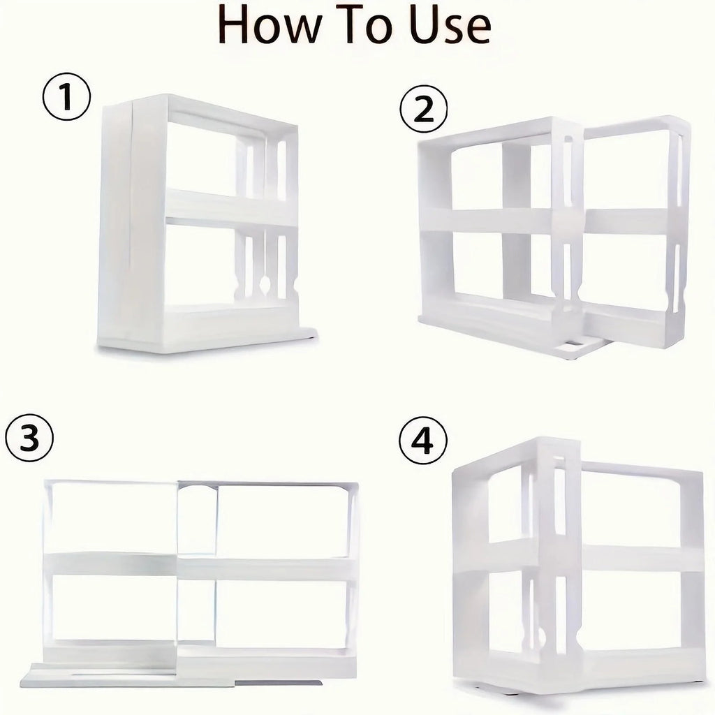 Spice Rack Organizer with Swivel Shelves