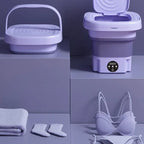 Foldable Portable Washing Machine with Spin Dryer | Mini Clothes Washer