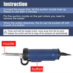 Desoldering Machine Tin Sucker Automatic Electric Solder With 3 Suction Nozzle