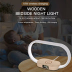 Alarm Clock with Wireless Charging and Night Light