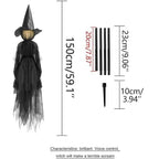 3PCS Indoor And Outdoor Halloween Decorations - Sound Activated Hand Holding Witch