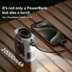 10000mAh Outdoor Portable Waist Fan