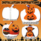 2 Pcs 3ft Halloween Collapsible Lighted In/Outdoor Pumpkin Garden Decoration