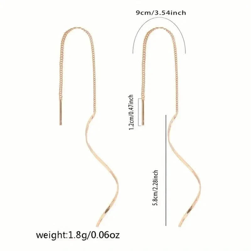 Drop Earrings Golden S Design