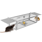 Dual Door Rat Trap Cage Humane with 2 Detachable U Shape Rod