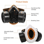 Dual Filter Cartridge Respirator Mask with Goggles