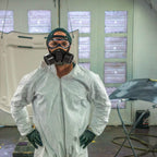 Dual Filter Cartridge Respirator Mask with Goggles