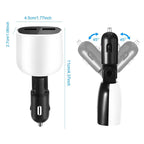 Dual USB Car Charger with Low Voltage LED Display